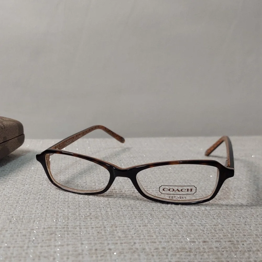 New Coach Eyeglass Frames LIZZIE 514 Brown Tortoise Full Rim 48-15-135 &‎ Case